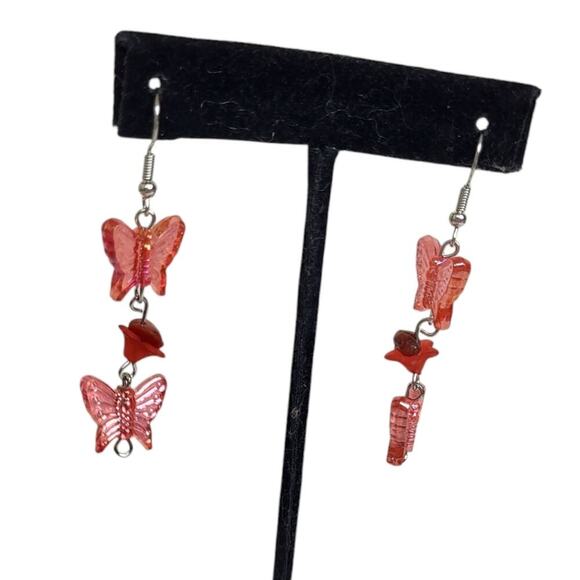 Kawaii Fairycore Butterfly Dangle Earrings - Picture 2 of 2